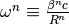\omega^n \equiv \frac{\beta^n c}{R^n}